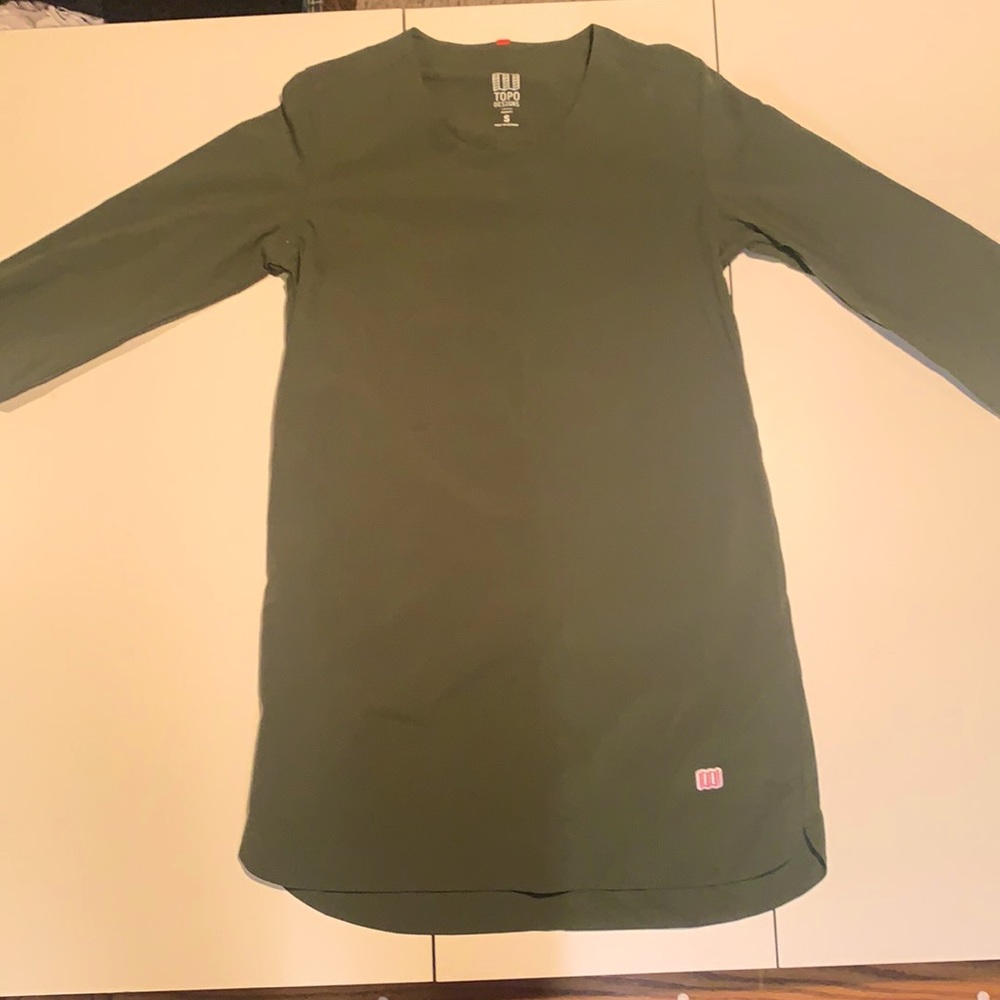 Topo Designs Army Green Shirt Dress
